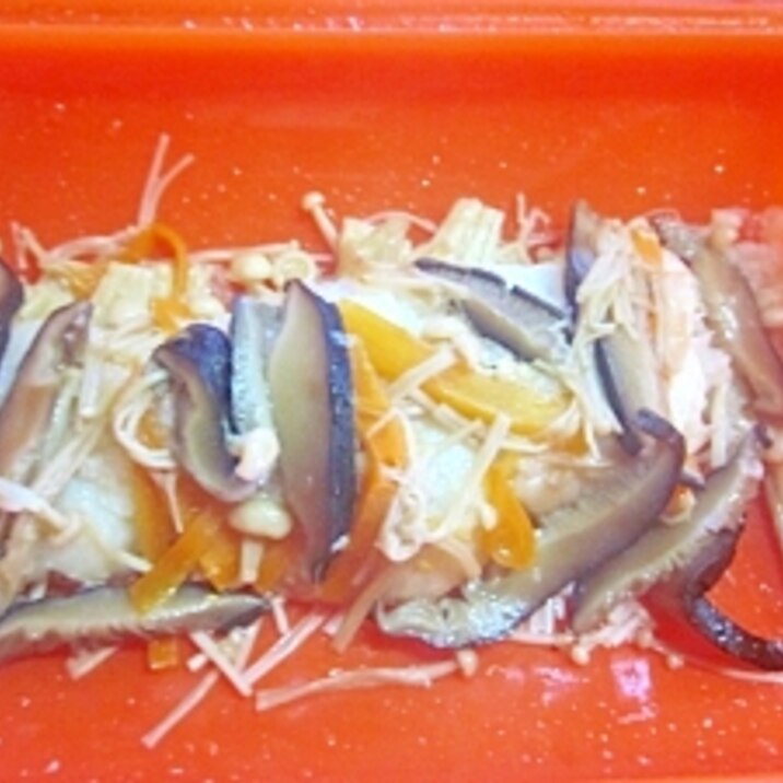 ルクエを使い～白身魚ときのこの塩麹蒸